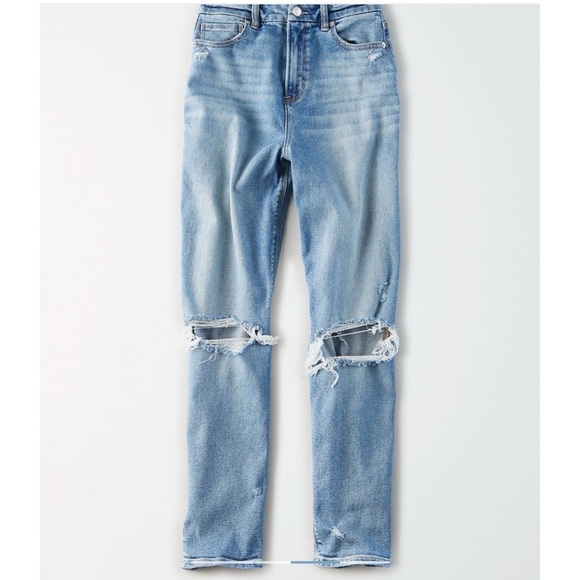 American Eagle | mom stretch ripped curvy jeans - Picture 3 of 6